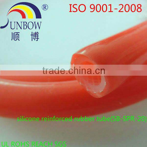 with iso 9001-2008 standard food grade platinum cured braided sleeve silicone tubing