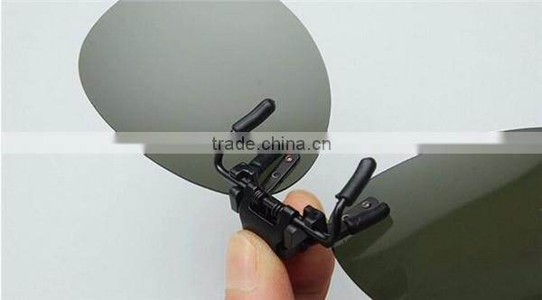 high qulality yellow night vision mirrored women men clip on driver PC sunglasses