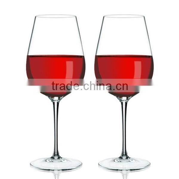 Handmade cheap high quality transparent unbreakable wine glass