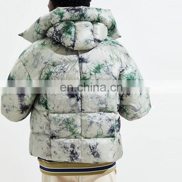 Factory Outlet 2021 Christmas Newest Low Price Customized Men's Winter Jacket Street Style Printed Warm Thick Bubble Down Jacket