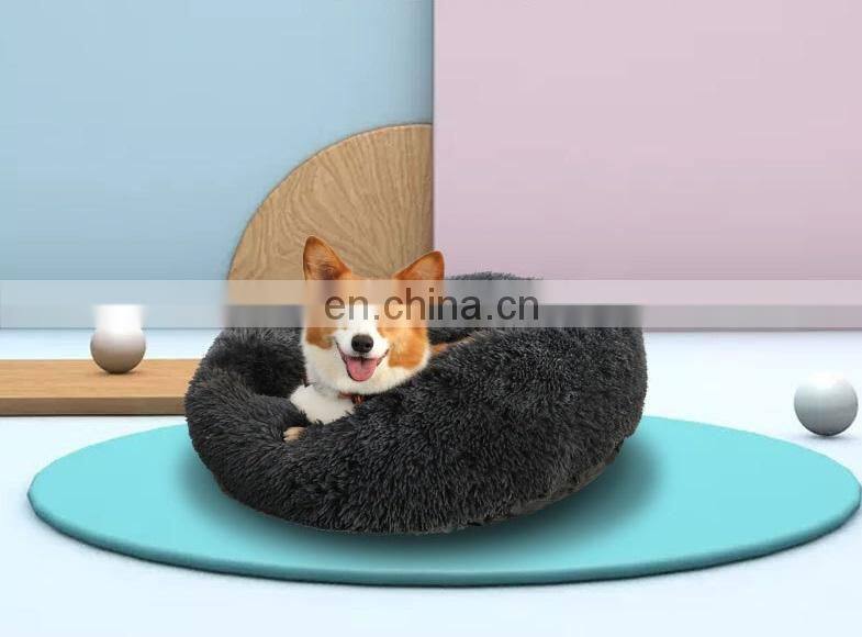 wholesale high end soft nordic bamboo decorated premium origami felt beds for large dog