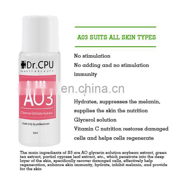 Skin Peeling Blackhead Removal Aqua Serum 30ml AS1 SA2 AO3 Face Cleaning Solution Sets