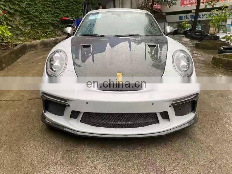 Runde FRP Or Half Carbon For Porsche 911-991.2 Upgrade GT3RS Style Body Kit Front Rear Bumper Lip Side Skirt Fender Hood Spoiler