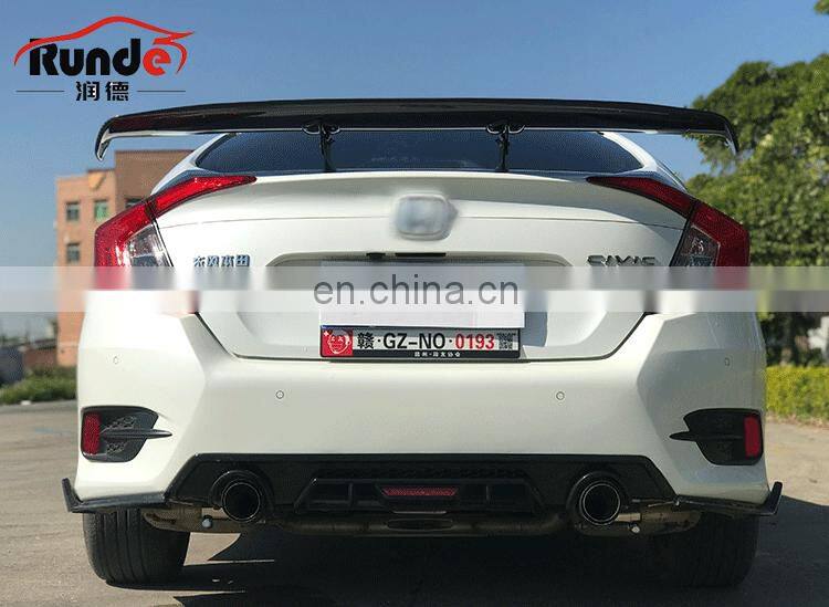 Runde Car Modification Body Parts Carbon Fiber Material Rear Spoiler For Honda Civic 10th Generation rear spoiler