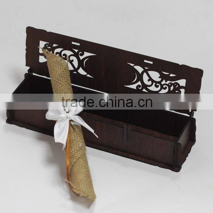 2016 Creative Fancy Design Wooden Wedding Decoration Box Invitation Card