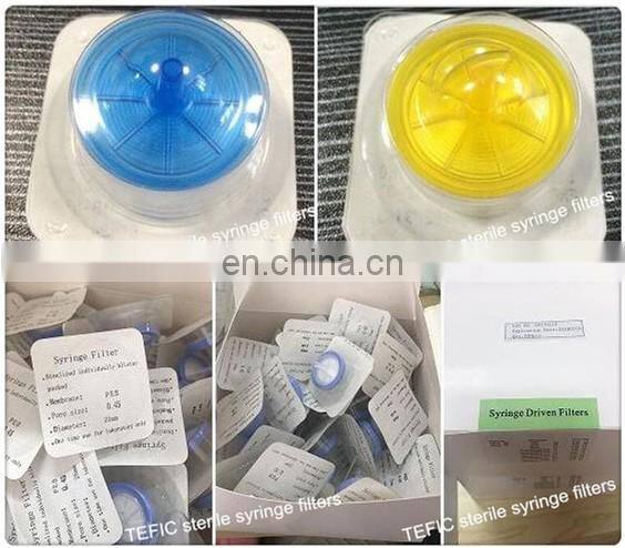 25 mm 0.22um PTFE Hydrophilic Syringe Filter Welded
