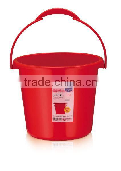 Callia plastic bucket with lid and handle colorful