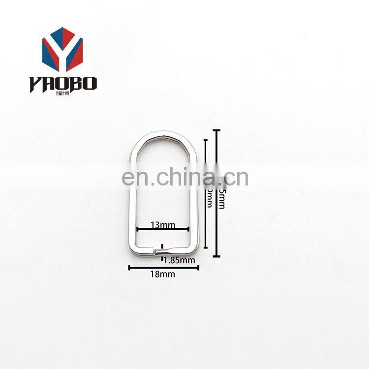 Custom Metal D Shaped Flat Split Key Ring Keychain Key Ring Accessories