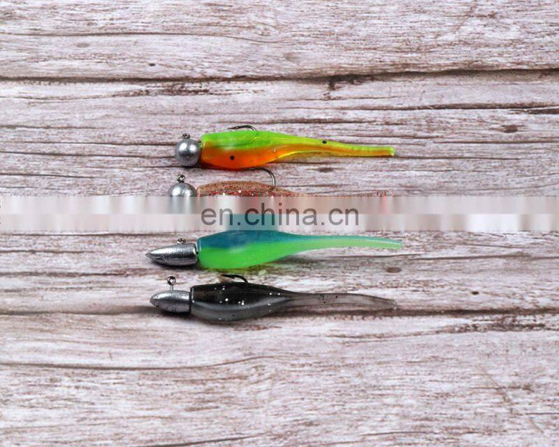 JOHNCOO Swimming Straight Tail Soft Baits Swim baits Soft Fishing Lures for Carp Bass Pike