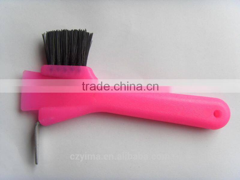plastic hoof pick with brush/horse grooming