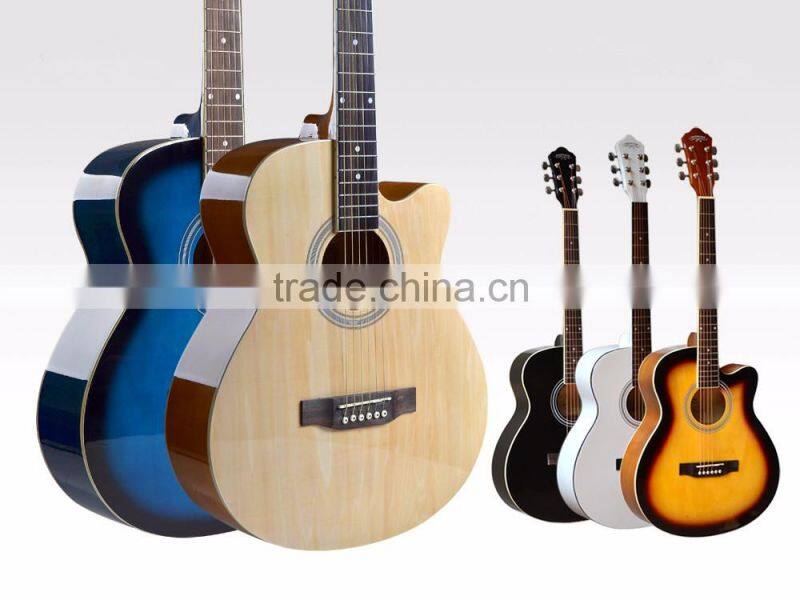 Wholesale 40inch bass wood electric acoustic guitar