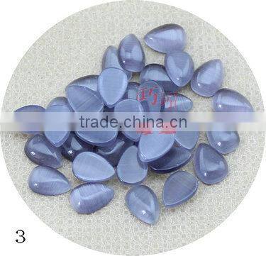 6mm*8mm Water drop shape Cat's Eye Stone mixed color wholesale