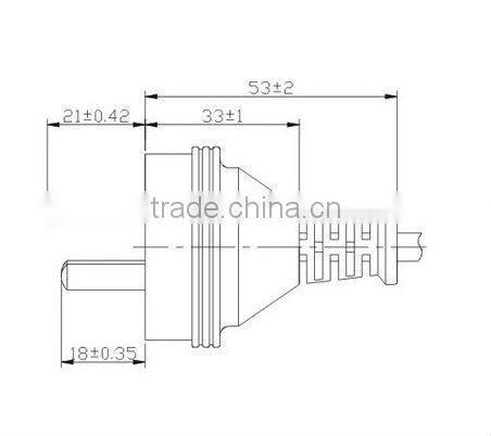 3 Pins China ac adapter power plug
