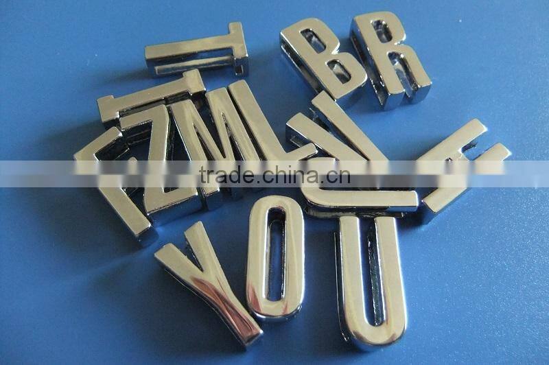Stylish Plain Alphabet 18MM Slide Letters for Bracelets & Pet Collars