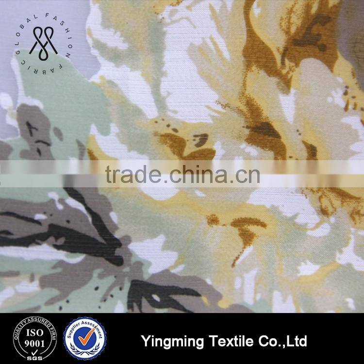 100% Polyester Beautiful Flower Printed Organza Fabric for Women's Fashion Garments/Blouses/Shirts/Skirts