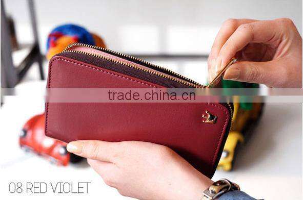Fashion Crown Multifunctions Women Long Wallet/Leather Phone Bag/Crad Holder/Coin Purse