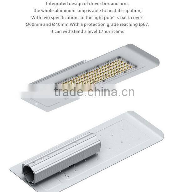 Arm driver intergrated 45 watt led street light CE RoHS