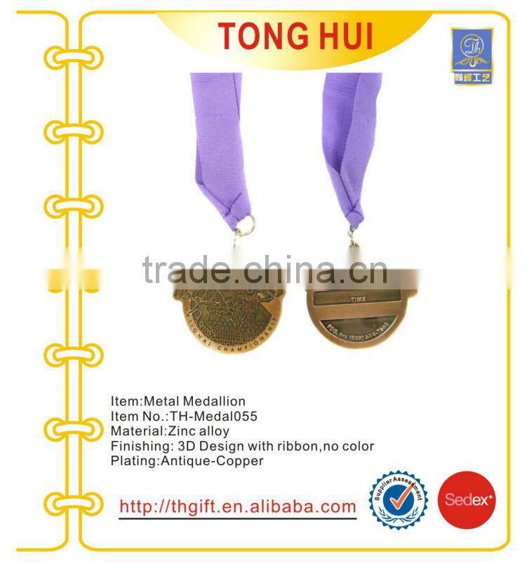 Wrestling match metal souvenir medal