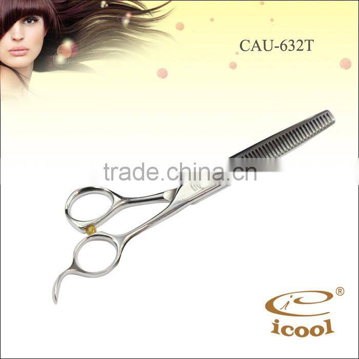 CAU-60(632T) Straight Blade Type and Hair Application professional barber scissors