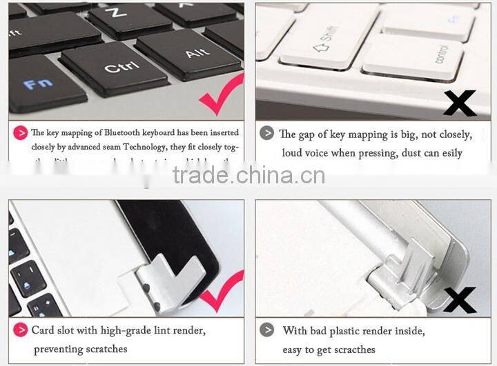 2016 Ultra thin aluminium alloy bluetooth keyboard for iPad 2/3/4 Tablet PC wireless keyboard
