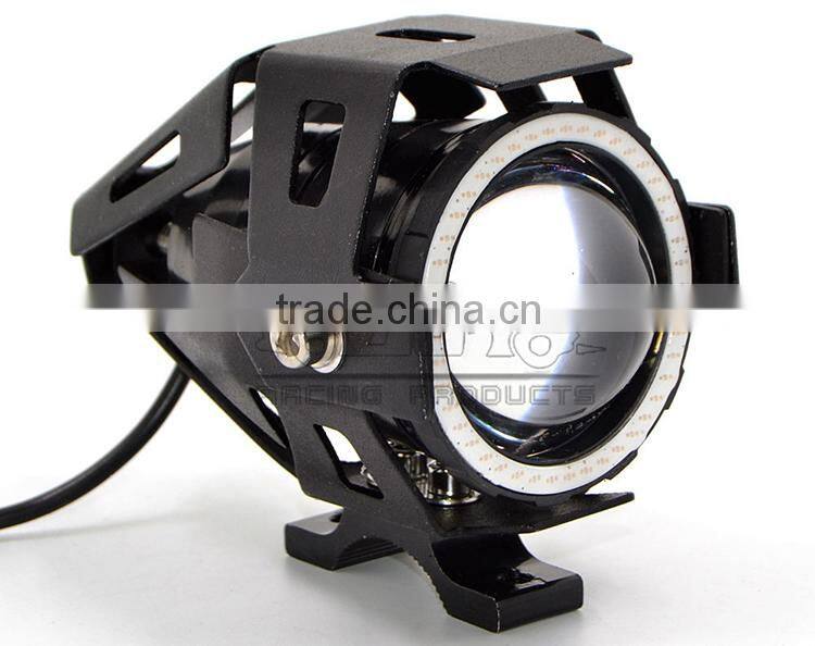 BJ-SPL-008 New Arrival Custom Black 12V Motorbike Motocross Angel and Devl Eye Motorcycle Spot LED Light