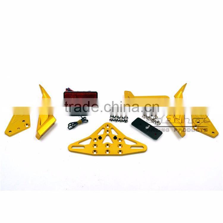 BJ-LPL-TMAX001 Recommand Motorcross Golden Lisence Bracket Aluminum Tail Plate for Yamaha T MAX 530 2013-2015