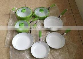 10 pcs Green Nonstick ceramic fry pan sets