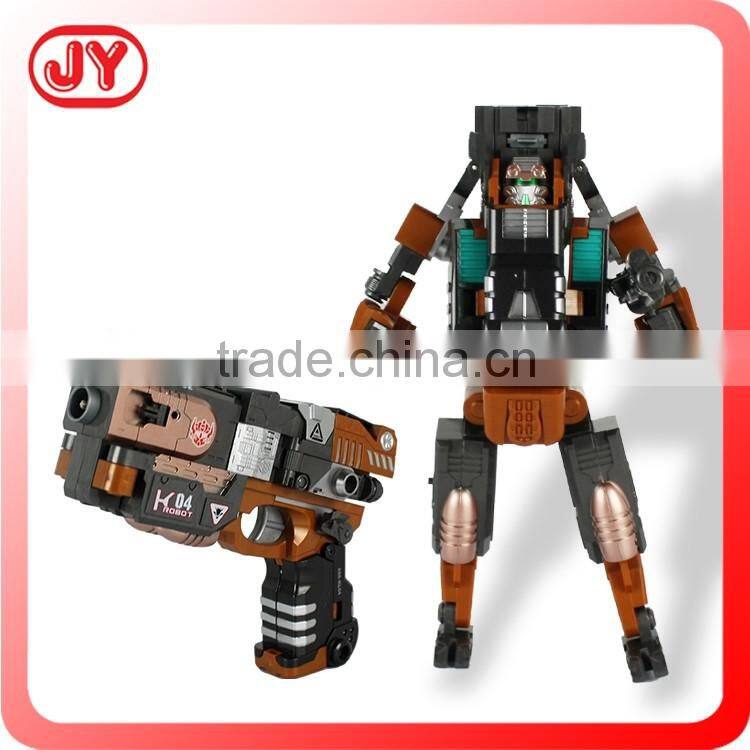 Fantastic kids playing deformable robot toy nerf gun bullets