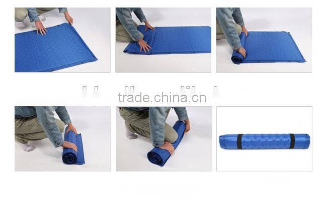 Outdoor single person damp-proof sleeping self inflating camping mattress