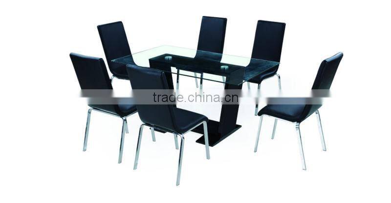 high quality MDF & glass modern dining table