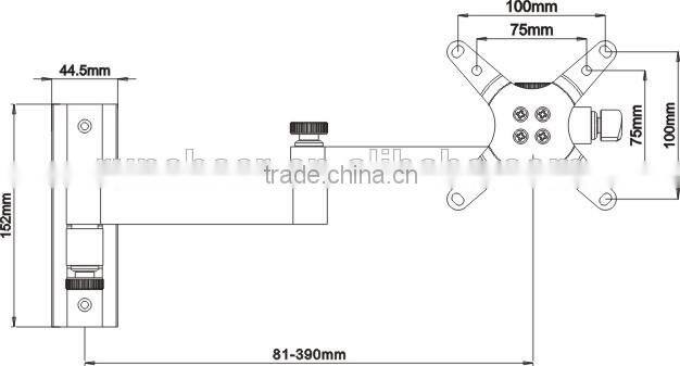 LCD104 DMP Articulating Wall Bracket Aluminum VESATV Wall Mount