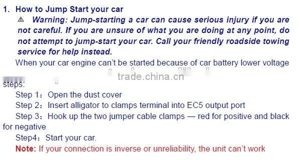 Shenzhen Auto Parts Jump Starter Mobile Power Supply