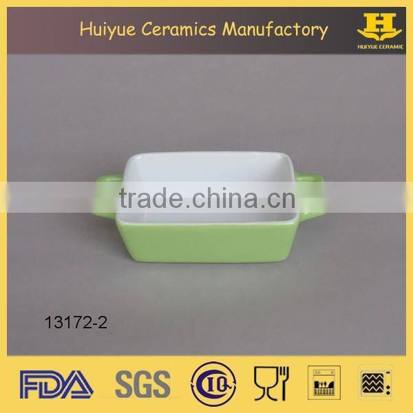 Rectangular casserole, ceramic glazed casserole dish