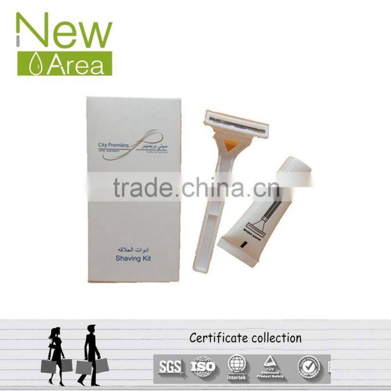 disposable practical cheap hotel shaving kit razor with shaving cream