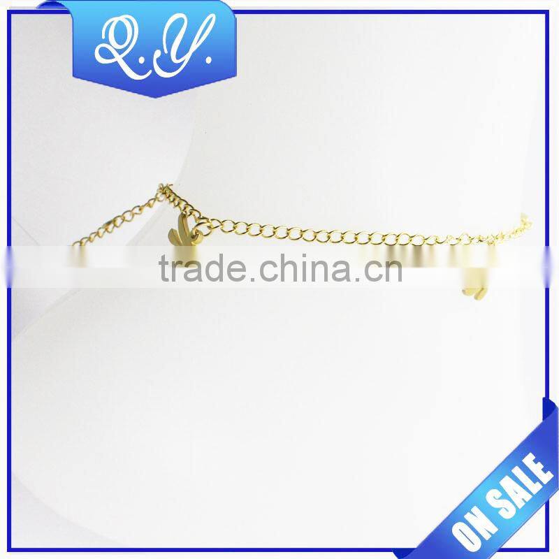 18K Gold Plated Stainless Steel Foot Jewelry Anklet Chain Gold Chain Design for Girls