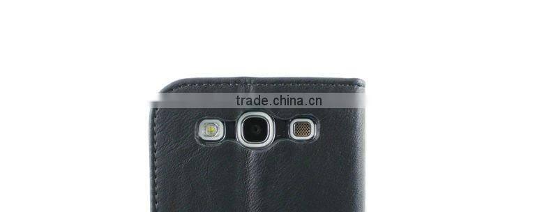 Cell Phone Horizontal Flip Leather Case for SAM Galaxy S3(i9300)