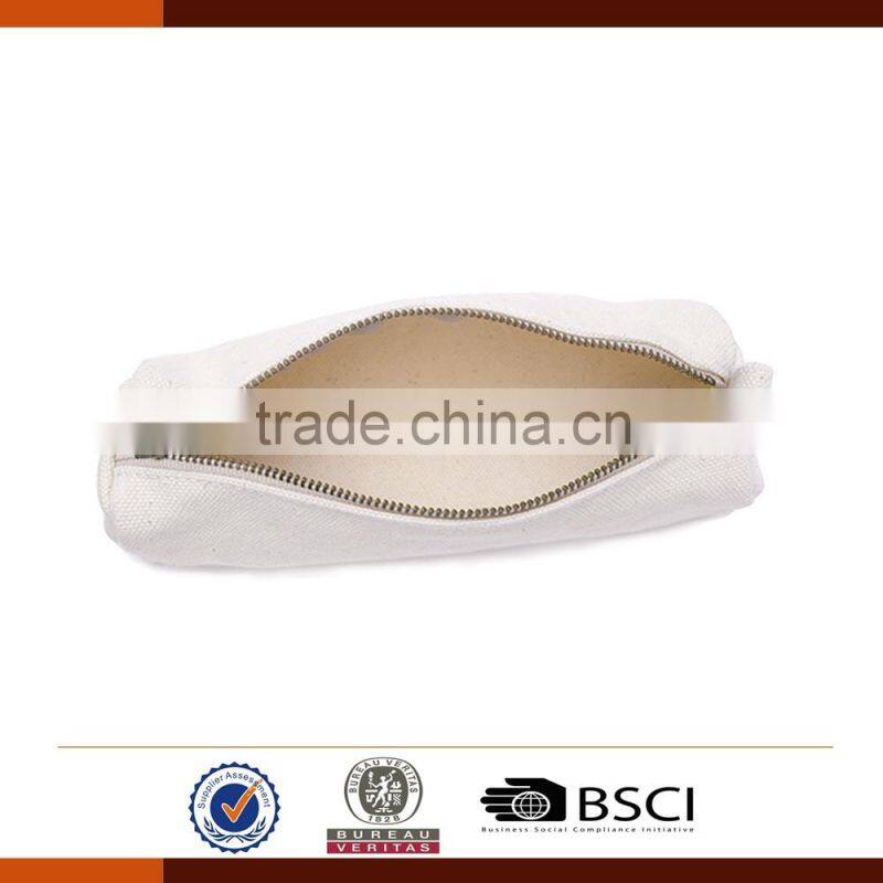 High Quality White Canvas Pencil Case Bags