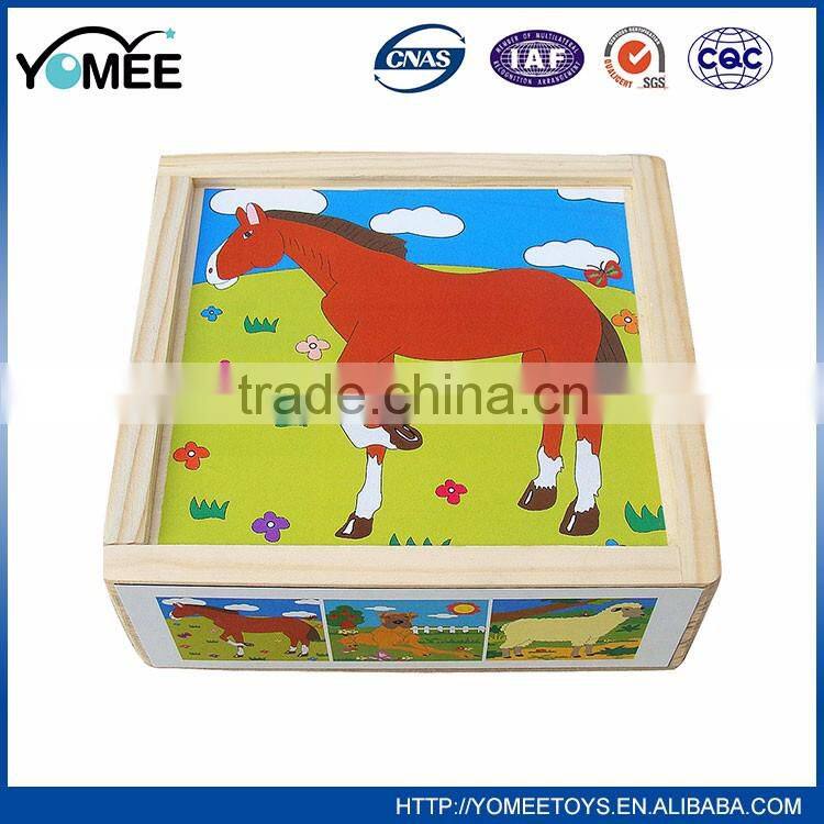 High quality YOMEE plywood Puzzle in Box educational toys