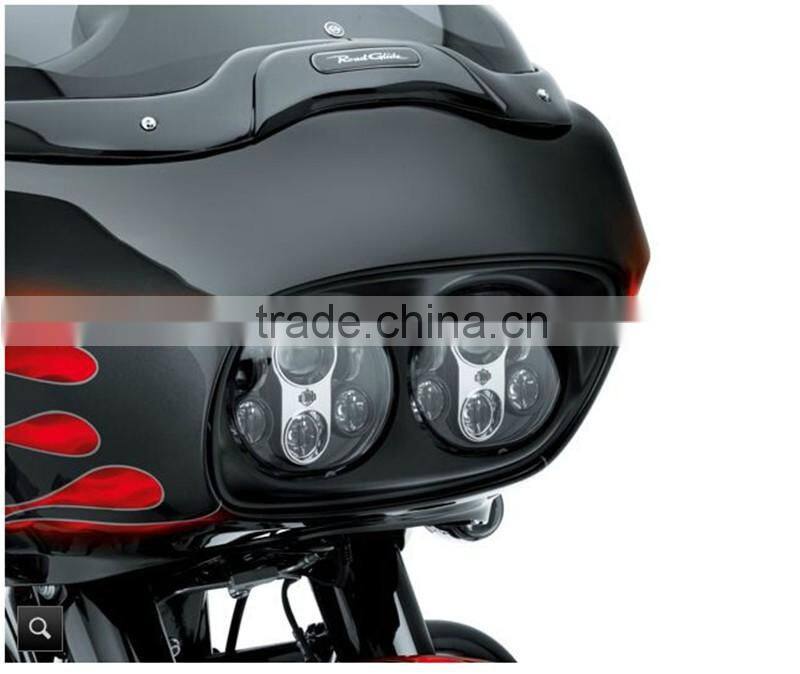 5-3/4" 5.75 inch Dual LED Projection Daymaker Headlight For Harley Road Glide 2004-2013 Street Glide 6 Pcs Bulb
