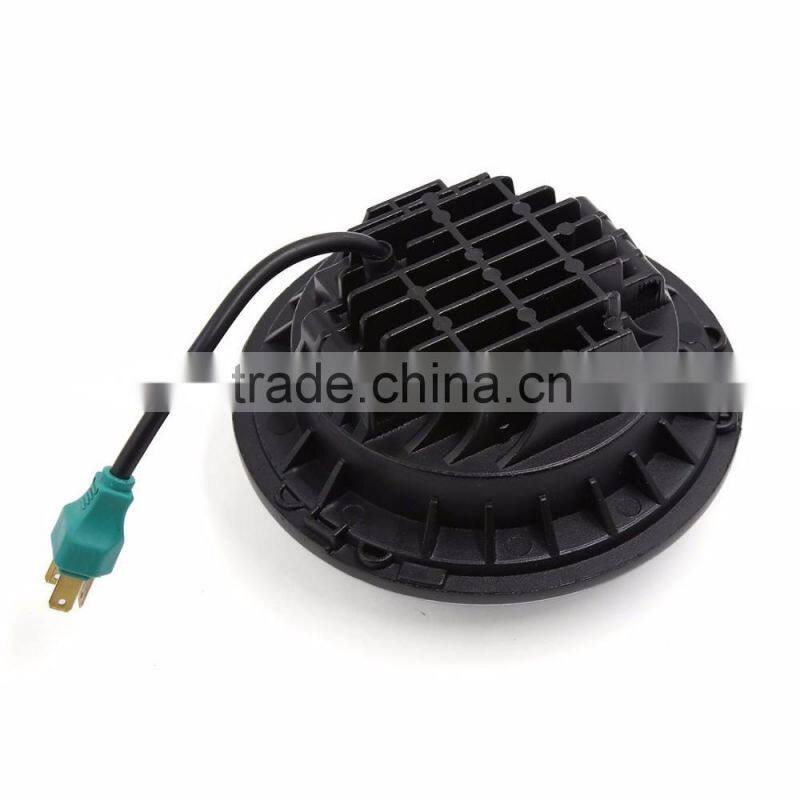 7" LED Headlight For Harley Daviddson Motorcycle Black Chrome Projector Daymaker HID LED Light Bulb JK Wrangler LED Headlamp