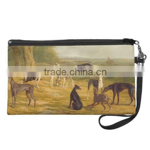 Customizable design animals digital printing wristlet clutch bags