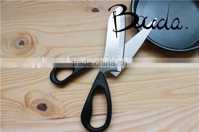 2016 Soft handle multifunction stainless steel pizza scissors BD-S1637
