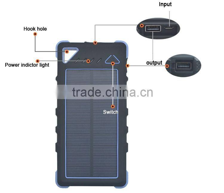 2016 Hottest selling Mobile Portable Solar Charger for Xiaomi Power Bank 16000mah logo customizable