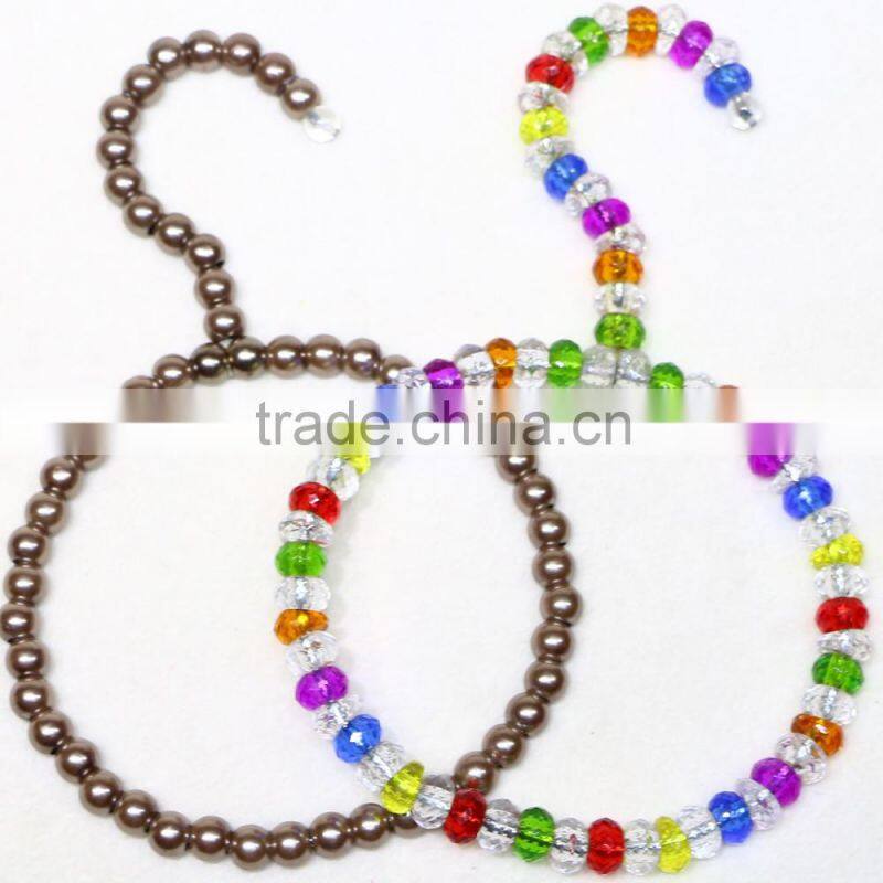 Golden brown bead fashion pearl hanger for clothes