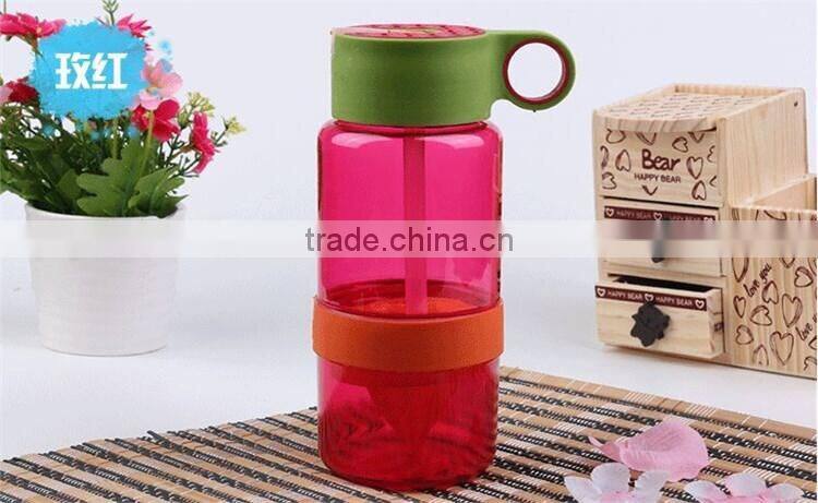 lemon juice bottle 550ml with straw
