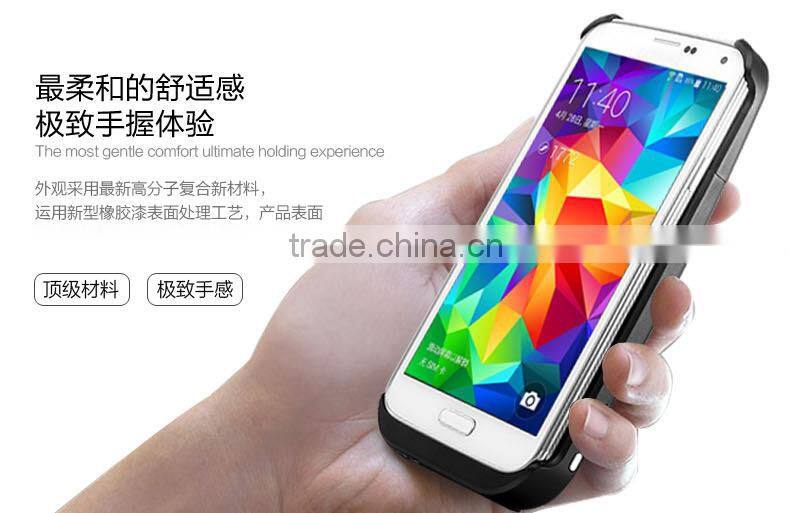 Private model solar battery case for Sam sung S5, portable wireless power bank, high quality wireless charger with custom logo