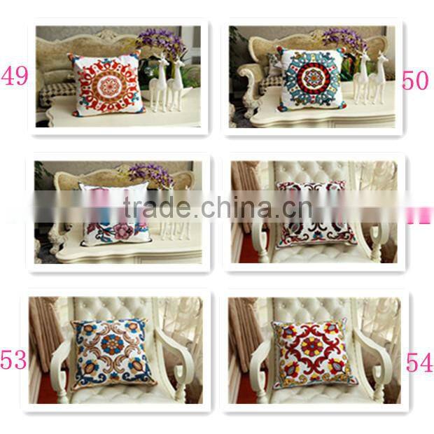 wholesale towel embroidered 100%cotton canvas cushion covers,handmade covers, ready for sell