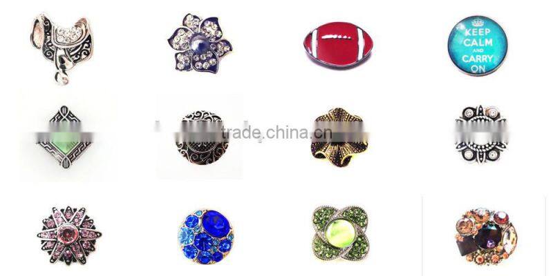 2015 Hot Fashion Detachable DIY Snap Button Jewelry Red Crystal Czech Snap on Jewelry