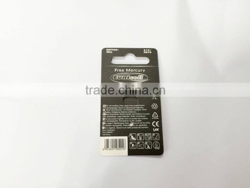 Mecury free A13 A10 A312 A675 1.4v zinc air battery hearing aid battery PR70 1.4V