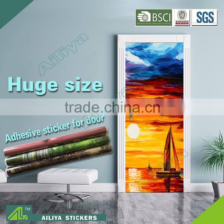 Fashionable Customize lovely handmade waterproof easy removable self adhesive decorative door film